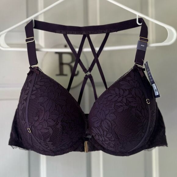 NWT Cacique Purple Boost Plunge Size 40D - Picture 1 of 6
